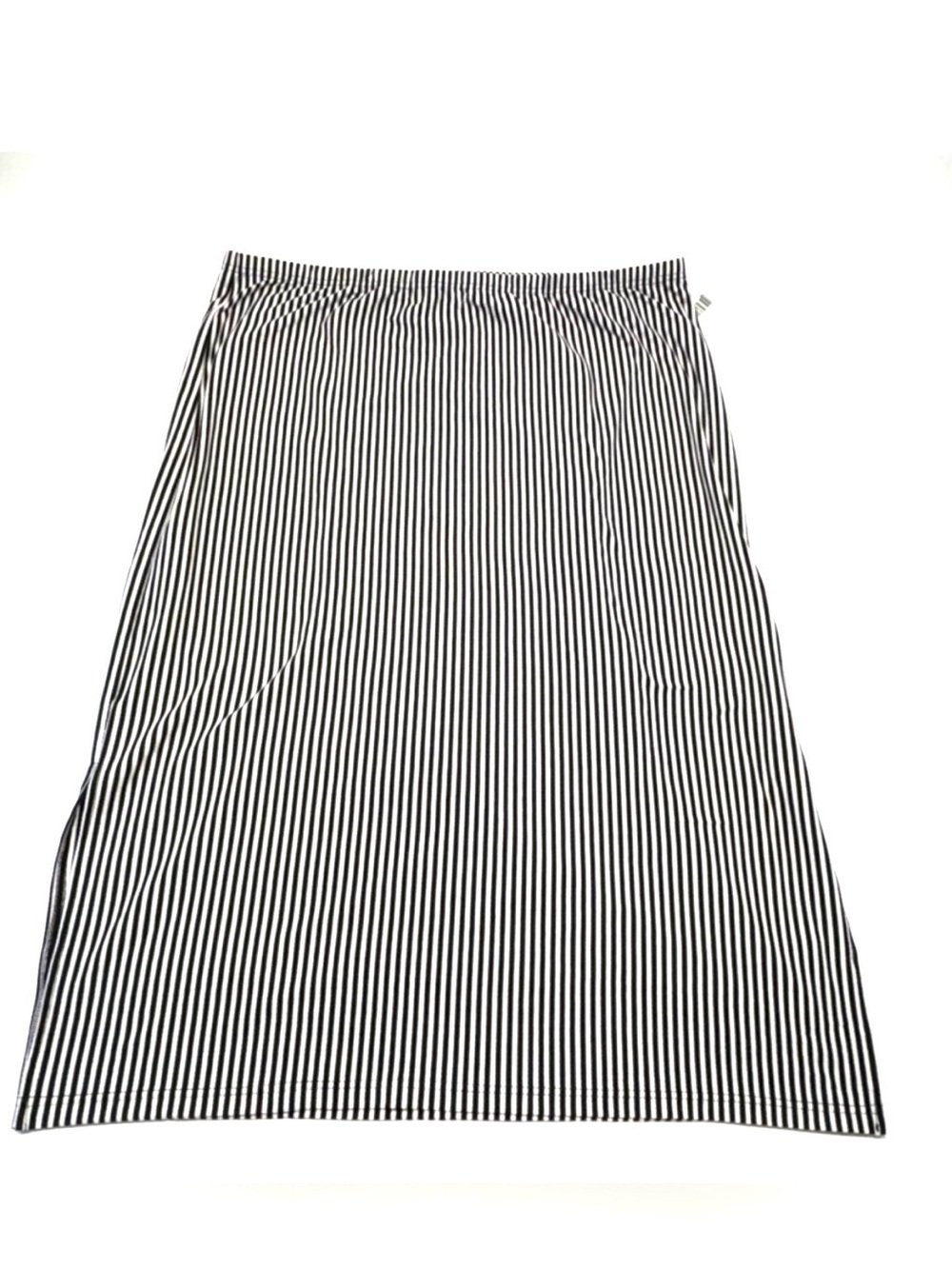 Tribal-NWT-Black & White Vertical Stripe Midi Skirt - Pull-On. Size XXL